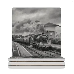 Table Mats Whitehead Steam Train Ceramic Coasters (Square) Cup Holder For Cups Set