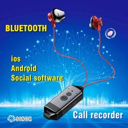 Accessories Bluetooth Call Recording Headset Mobile Phone Call Recording Equipment Phone Call Recorder Earphones for iPhone and Android