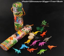 1 Pack12pcs mimi Dinosaur Figures Model Barreled Jurassic Dinosaur Set for Children039s Simulation Dinosaur Ornaments Toys Chr2923839