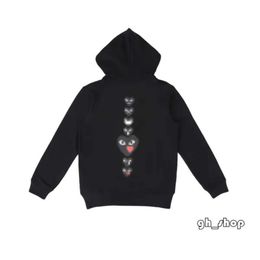 Commes Hoodie Men's Hoodies Sweatshirts Designer Cdgs Hoodie Com Des Garcons PLAY Sweatshirt CDG Red Heart Zip Up Hoodie Brand Navy Blue Size XL Play Hoodie 2490