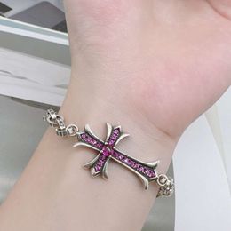 Designer CH Bracelet for Women Chromes New Diamond Inlaid Cross Female Personalised Heart Jewellery Men Chain Bracelets Classic Brand Classic Bangle 4GIA