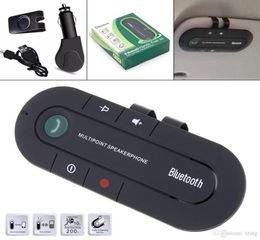 Hands Bluetooth Car Kit Wireless Bluetooth Speaker Phone MP3 Music Player Sun Visor Clip Speakerphone with Retail box8932526