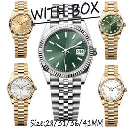 Relógios masculinos de luxo 36/41mm movimento automático relógio de ouro de aço inoxidável 28/31 mulheres 2813 quartzo mecânico super luminoso estilo casais relógios de pulso clássicos