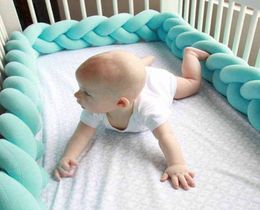 1M2M3M Baby Bumper Handmade Weaving Bed Braid Knot Pillow Cushion Bumper for Infant Bebe Crib Protector Cot Bumper Room Decor AA5293391