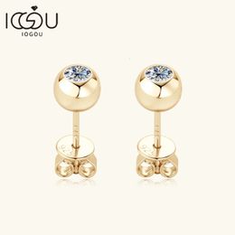 35mm Diamond Stud Earrings for Women and Men D Colour 925 Silver Ball Shape Earring Jewellery Trend Party Birthday 240112