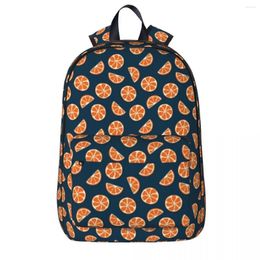 Backpack Oranges Slices Yellow Fruits Kawaii Backpacks Unisex Camping Pattern School Bags Colorful Rucksack