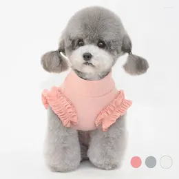 Dog Apparel Cute Cotton Dresses For Small Dogs Soft Spring Puppy Clothes Solid Colour Skirt Teedy Vestidos Para Perritas Drop