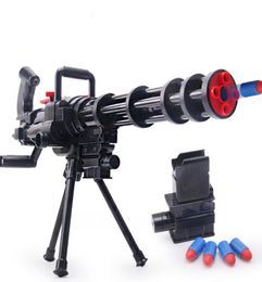 Gatling Continuous Soft S Toy Gun Model Figure Rubber Bullet Machine For CS Shooting Game Children Toys Outddoor Games6224364