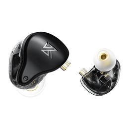 Earphones KZ AST Earphones HIFI Bass In Ear Monitor 24 Unit Balanced Armature Headphones Noise Cancelling Headset Support Bluetooth Module