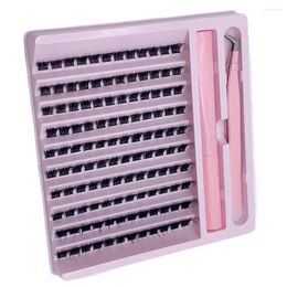 False Eyelashes With Glue Cluster Lashes Kit Mixed Length Self Application Individual DIY Fluffy At Home