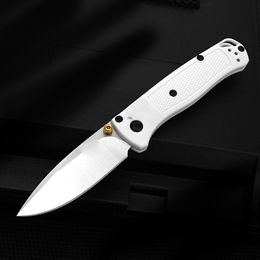 mini bm533/535 Folding Knife S30V Blade white Nylon Glass Fiber Handle Outdoor Camping Pocket Knives EDC Cutting Tool