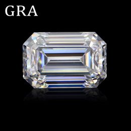Loose Emerald Cut Stones 05ct To 13ct Gemstones Natural With Certificate White D Colour VVS1 For Jewellery Making Sale 240112