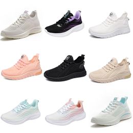 2024 women shoes Hiking Running soft Casual flat Shoes new Black pink beige Trainers large size 35-41