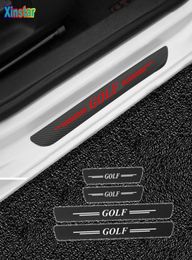 4pcs Car Protector Door Sill Stickers For VW GOLF 1 2 3 4 5 6 7 751391065