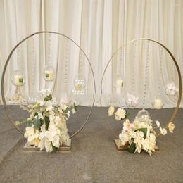 Party Decoration 10pcs )luxury Stainless Steel Gold Metal Wedding Centerpiece Candle Holder Tall Candelabra Candlestick
