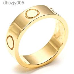 Classic 18k Gold Plated Love Ring Designer for Woman Couple Rings Titanium Steel Diamond Band Rings Jewellery Wedding Ring Anniversary Gift CNHF