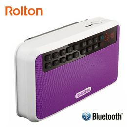 Radio Rolton E500 Portable Stereo Bluetooth Speakers Fm Radio Clear Bass Dual Track Speaker Tf Card Usb Music Player Led Flashlight