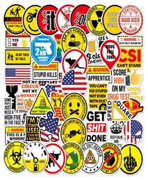 50pcs Prohibition Slogan Sticker Bomb Pack for Diy Laptop Skateboard Motorcycle Decals2682075