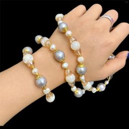 Necklace Earrings Set 2024 High End Light Luxury Pure Natural Gray Pearl Combination Exquisite Noble Mother Of Shell Bracelet