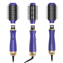 Dryer New Hot Air Brush 1200W Hair Dryer Comb Electric Blower 4in1 Curling Iron One Step 3 Gears Roller and Straightener Styling Tool