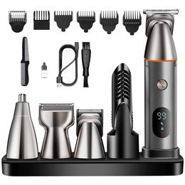 All in One Beard Trimer Hair Clipper for Men Body Nose Trimmer Men's Groin Grooming Kit Electric Shaver Removal 240112