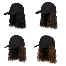 Ball Caps Breathable Short Hair Wig Baseball Cap With Synthetic Fibre Casual Wear Hat Fashion For Adult Lady