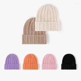 Ball Caps Thread Hat Female Autumn And Winter Outdoor Appearance Small Trend Fashion Cold Travel Warm Ear Protection Knitted