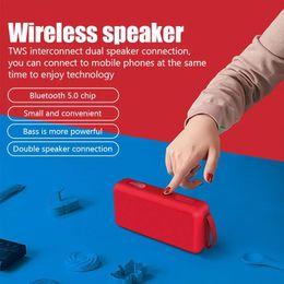 Speakers Mini Portable Wireless Bluetooth 5.0 Speaker 12h Working Time Loudspeaker HiFi Subwoofer Sound Box Support TF Card TWS FM Radio