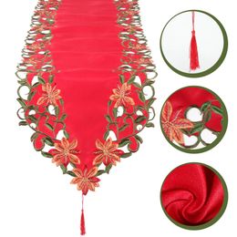 Minimalist Home Decor Christmas Table Runner Ornament Party Tablecloth Wedding Xmas Lovely Decoration Dinner 240112