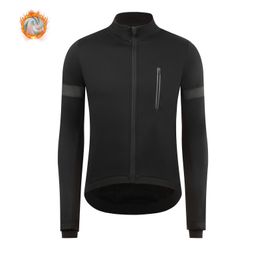 Spexcell Rsantce Men Windproof Waterproof Winter Thermal Fleece Long Sleeve Cycling Jacket Bicycle Clothing Bike Mtb Jersey 240113