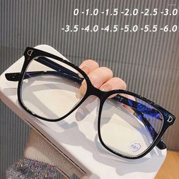 Sunglasses Myopia Glasses Luxury Women Oversized Frame Anti Blue Light Short-sight Eyeglasses Optical Prescription Eyewear Diopter To -4.0