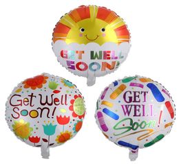 18 greeting foil balloon get well soon balloons sunny flower wishes party balloons helium balloon m1907180923