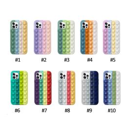 Bubble Cases For iPhone 12 11 13 Pro Max Mini 7 8 XS XR SE Cover Reliver Stress Fidget Toys Push Bubble Antistress 11 LL