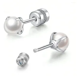 Stud Earrings Stainless Steel Antique Design Women Claw Pearl Screw Back Fashion Jewelry Accessories Party Gift Wholesale