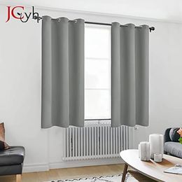 Modern Blackout Short Curtain for Bedroom Living Room Window Thermal Curtains Blinds Door Drape Cortina Opacas Home High Shading 240113