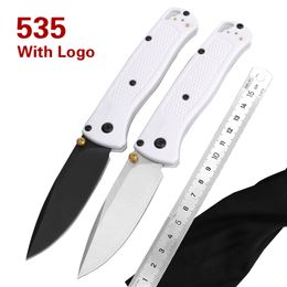 Nowy 16 styl BM535 Składający nóż S30V Białe nylonowe szklane rękojeść światłowód na zewnątrz noża kieszanki EDC