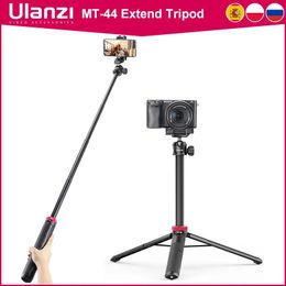 Connectors Ulanzi Tripod Mt44 Tripods Smartphone Vlog Tripods with Cold Shoe Phone Mount Holder for Mobile Tripod Camera Portable Slr