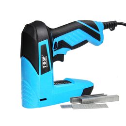 230V 2 in 1 Electric Staple Gun Construction Stapler Nail Tacker for Diyer Home Owners Upholstery Renovation Power Tools 240112