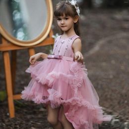 Girl Dresses 2024 Formal Bridesmaid Dress Kids Clothes Baby Birthday Children Retro Lace Princess Party Wedding Costume Vestidos