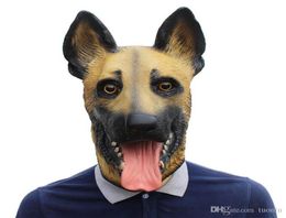 Dog Head Latex Mask Full Face Adult Mask Breathable Halloween Masquerade Fancy Dress Party Cosplay Costume Lovely Animal Mask1538014