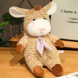 2865cm Cartoon Donkey Plush Toys Stuffed Soft Anime Animal Dolls Baby Accompany Pillow for Gril Gifts 240113