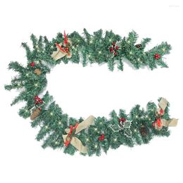 Chandeliers 1.8m Artificial Christmas Garland With Lights Xmas Decoration For Walls Stairs Fireplaces