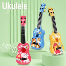 Children Ukulele Musical Toys 4 Strings Small Guitar Montessori Education Instruments Music Toy Musician Learning Gift 240124