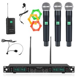 Microphones Phenyx Pro PTU5000 Wireless Microphone System Professional UHF 260ft for Karaoke Singing Home Loudspeaker Speech