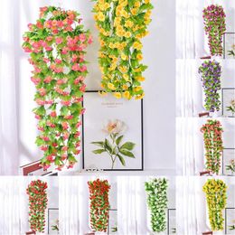 Decorative Flowers Artificial Fake Hanging Silk Home Drcoration Xmas Chirsmas Art DIY Ornament Vine Plant Flower Garden Decor