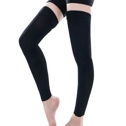 Hh Men Women Compression Stockings Footless Varicose Vein Support Socks Anti Fatigue Edoema 20-30mmHg Plus Size S-4XL 240113