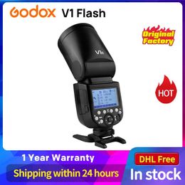 Bags Godox V1 Flash V1s/v1n/v1c Ttl Liion Round Head Camera Speedlight Studio Flash for Sony Niko Canon Fujifilm Olympus Pentax