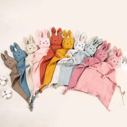 New Bibs Burp Cloths Baby Cotton Muslin Comfortable Blanket Cute Cat Doll For Infant Kids Sleep Appease Towel Children Rabbit Saliva Scarf