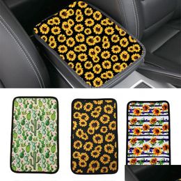 Party Favor Neoprene Leopard Car Armrest Er Pad Party Favor Fit Soft Comfort Vehicle Center Console Cushion Holder Drop Delivery Home Dhn7Y