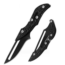 Portable Mini Folding Pocket Knife Stainless steel Mechanical magic knife Non-slip Metal handle Knife Outdoor Survival Knives multi tool